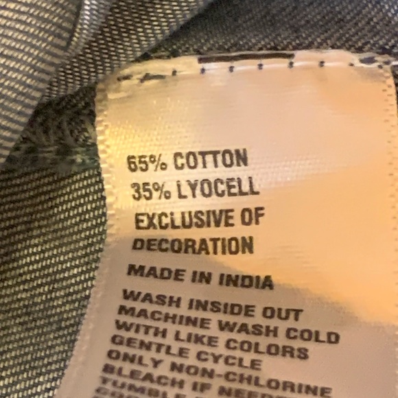 Crown & Ivy dress women’s small chambray blue embroidered pockets a-line - Picture 4 of 9